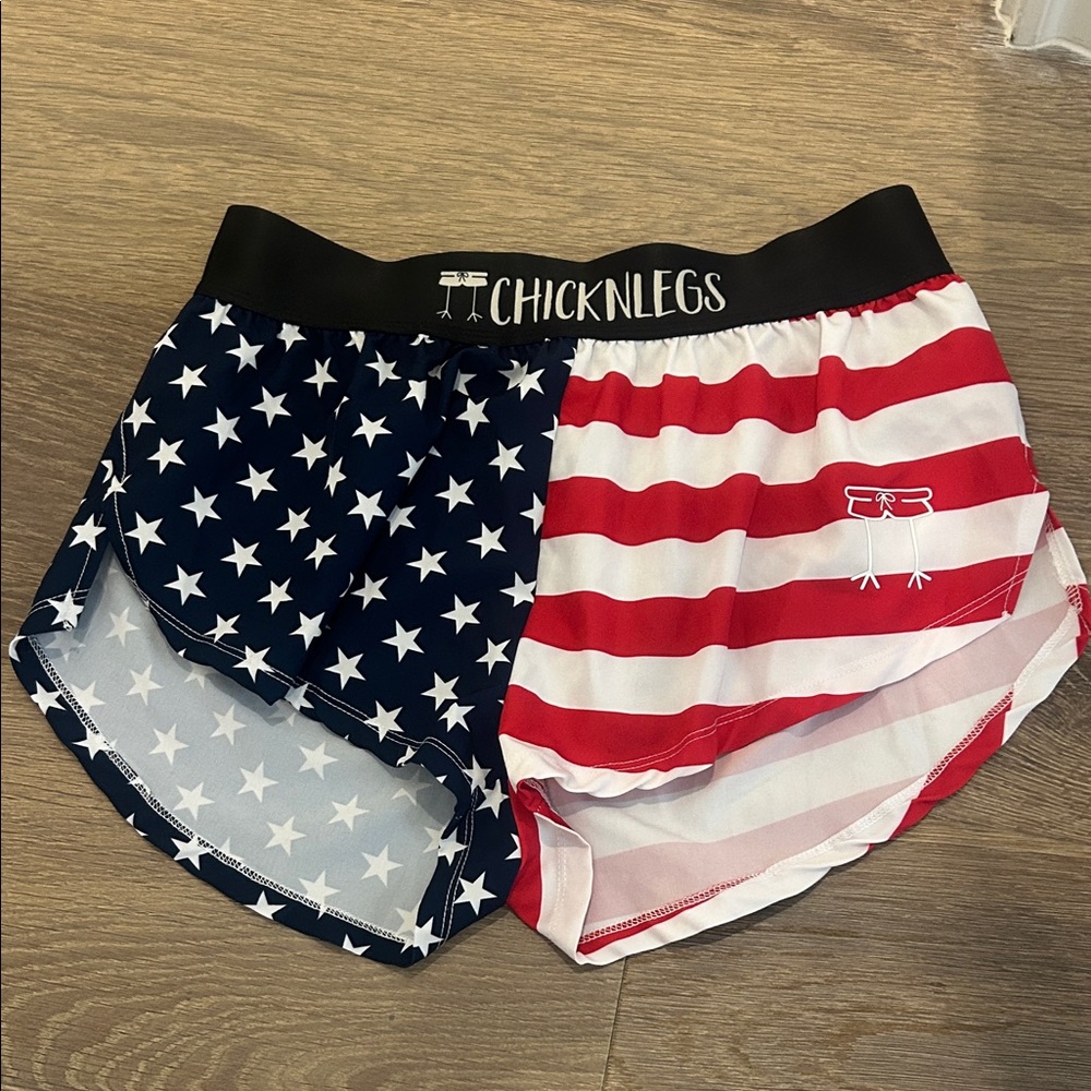 ChicknLegs American Flag Running Shorts
